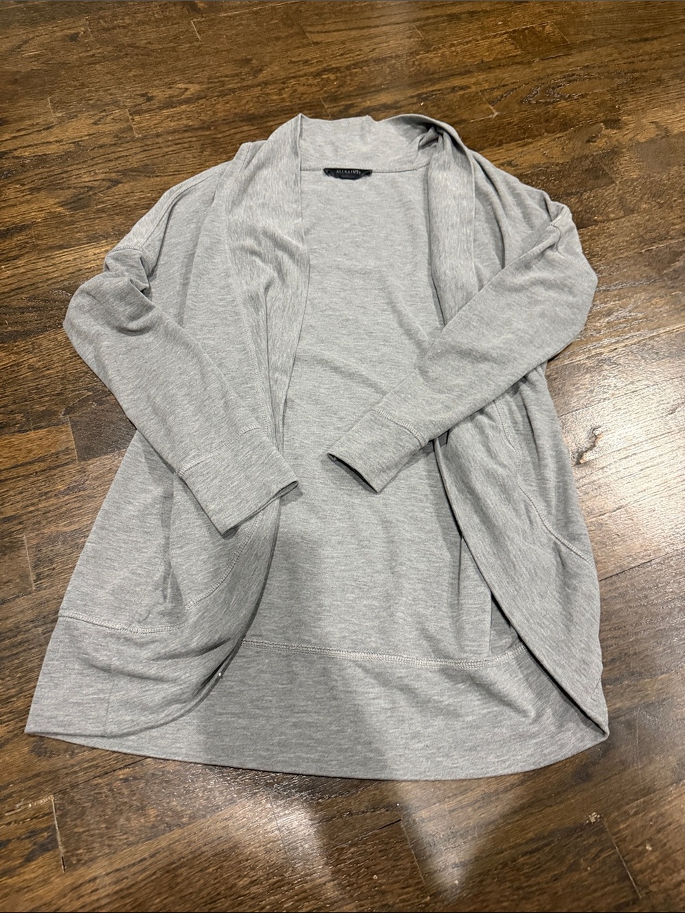 All Saints - Light Gray Open-Front Women's Cardigan Sweater size small